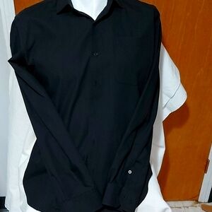 Brogue Italy long sleeve black shirt Large